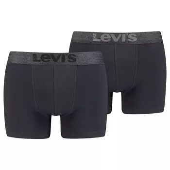 Боксеры Levis Vintage Heather Cotton Slip 2 шт, черный