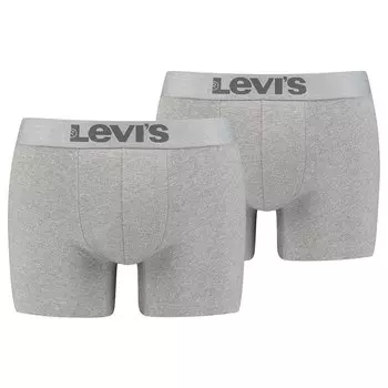 Боксеры Levis Vintage Heather Cotton Slip 2 шт, серый