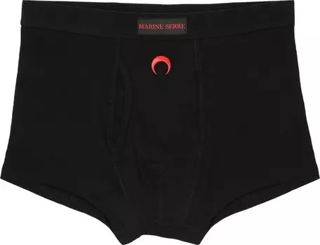 Боксеры Marine Serre Organic Cotton Ribbed Boxers 'Black', черный