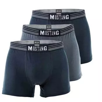 Боксеры Mustang Boxershort 3 шт, цвет Marine/Blau/Marine