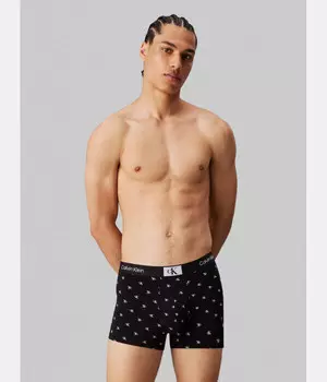 Боксеры мужские Calvin Klein Underwear с принтом из монограмм, черный