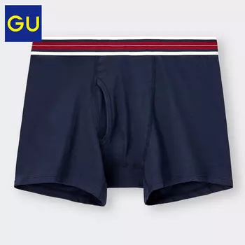 Боксеры мужские GU с полосатой талией, черный