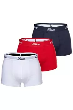 Боксеры на резинке на талии – 3 пары S Oliver, красный