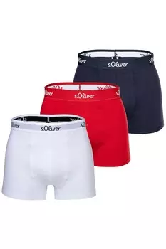 Боксеры на резинке на талии – 3 пары S Oliver, красный