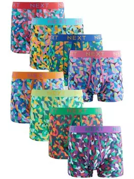Боксеры Next, цвет Blue/Sky blue/Green/Light green/Purple/Orange/Light pink/Red