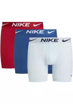 Боксеры NIKE Underwear (упаковка, 3 шт.), с контрастной фирменной этикеткой, цвет Glacier Blue/ Court Blue/ Gym Red