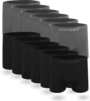 Боксеры normani 12 Stck Mikrofaser-Boxershorts fr Herren, цвет Schwarz / Grau
