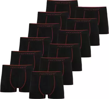 Боксеры normani 12 x Herren Baumwoll-Boxershorts, красный
