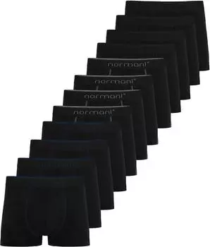 Боксеры normani 12 x Herren Baumwoll-Boxershorts, цвет Grau/Dunkelblau/Schwarz