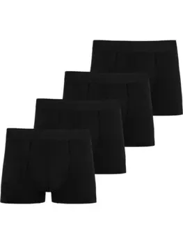 Боксеры normani 4 Herren aus Baumwolle, черный