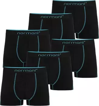 Боксеры normani 6 Herren Baumwoll-Boxershorts, бирюзовый