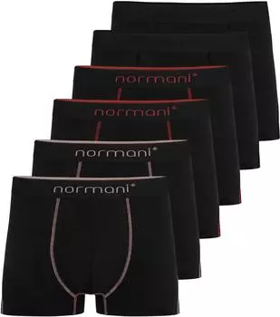 Боксеры normani 6 Herren Baumwoll s, цвет Lachs/Rot/Schwarz