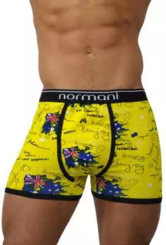 Боксеры normani 6 Stck Retro Boxershorts aus Baumwolle, цвет Crazy Yellow Britannia