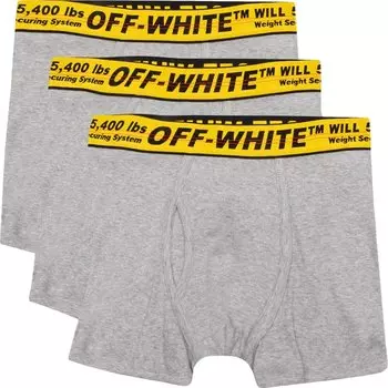 Боксеры Off-White Classic Industrial Tripack Boxers 'Melange Grey', серый