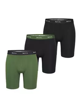 Боксеры Phil & Co Berlin Retro Pants Jersey Long Boxer, цвет black+green