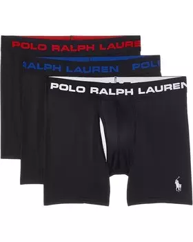 Боксеры Polo Ralph Lauren 3-Pack Perfect Pouch Boxer Briefs, черный