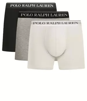 Боксеры Polo Ralph Lauren 3 шт, белый/черный/серый