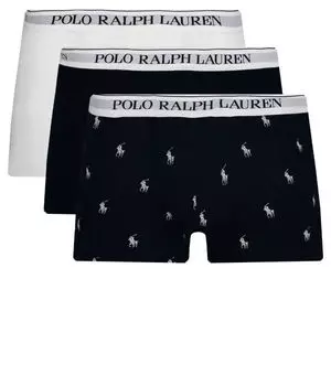 Боксеры Polo Ralph Lauren хлопковые 3 шт, синий
