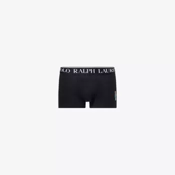 Боксеры Polo Ralph Lauren из стрейч-хлопка с вышитой графикой на поясе, черный