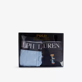 Боксеры Polo Ralph Lauren из стрейч-хлопка с поясом, 2 шт, мультиколор