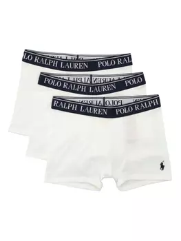 Боксеры POLO RALPH LAUREN KIDS с логотипом на поясе (упаковка из трех шт.), белый