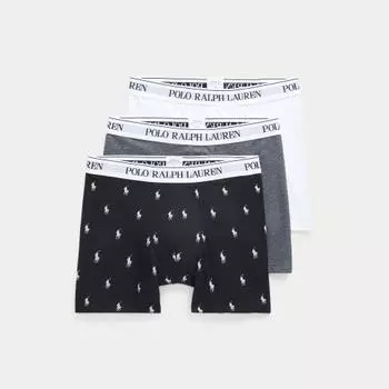 Боксеры POLO RALPH LAUREN Stretch Cotton Boxer 3-Pack, черный