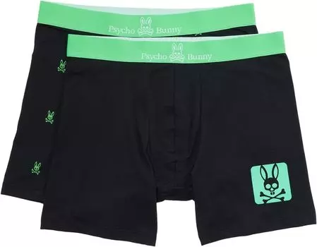 Боксеры Psycho Bunny 2-Pack Boxer Brief, цвет Neon Green
