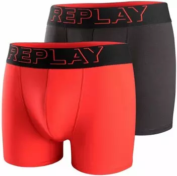 Боксеры REPLAY Boxer shorts, огненно-красный/черный