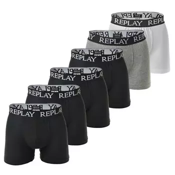 Боксеры REPLAY, цвет Grey/Black/White
