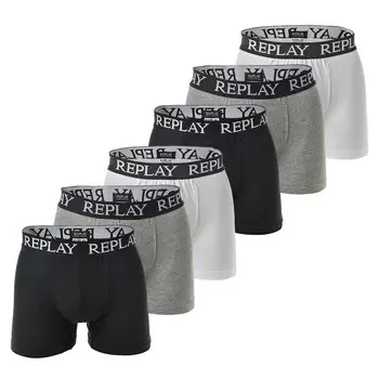 Боксеры REPLAY, цвет mottled grey/Black/White