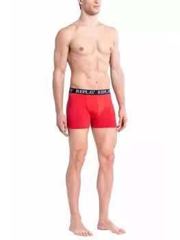 Боксеры Replay Trunk Style 01/C Basic Cuff Logo im 2er Pack, цвет red black