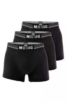 Боксеры Ретро - 3 пары Mustang, черный