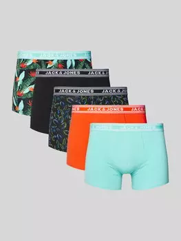 Боксеры с эластичной резинкой на поясе, модель «WEST LEAF», в упаковке 5 шт Jack & Jones, зеленый
