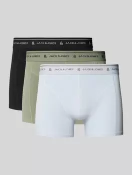 Боксеры с эластичным поясом и этикеткой, модель «WYATT», в упаковке 3 шт Jack & Jones, светло-голубой