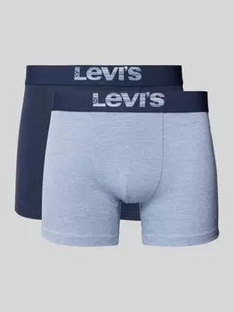 Боксеры с эластичным поясом и логотипом в упаковке 2 шт Levi's, светло-голубой