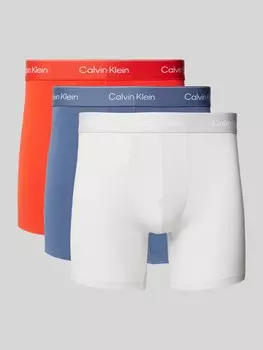 Боксеры с эластичным поясом и логотипом в упаковке 3 шт Calvin Klein Underwear, красный