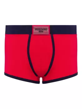 Боксеры с аппликацией логотипа Moschino, красный