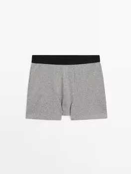 Боксеры с черным поясом Massimo Dutti, серый