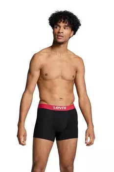 Боксеры с хлопком - 2 пары Levi'S, черный