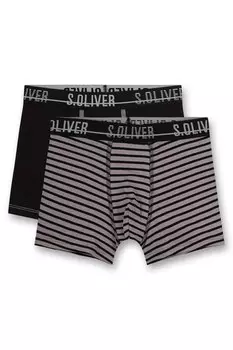 Боксеры с хлопком, 2 пары S Oliver, черный