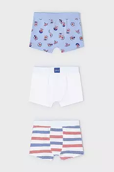 Боксеры с хлопком, 3 пары Mayoral, белый