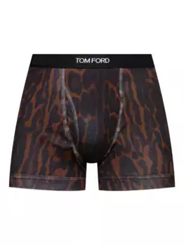 Боксеры с леопардовым принтом TOM FORD, коричневый