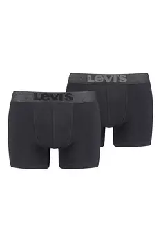 Боксеры с логотипом - 2 пары Levi'S, черный