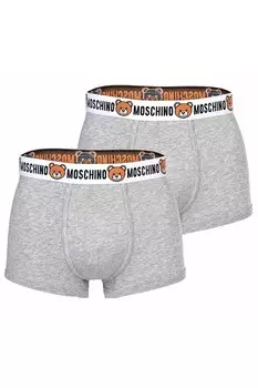 Боксеры с логотипом, 2 пары Moschino Underwear, серый