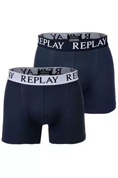 Боксеры с логотипом - 2 пары Replay, белый