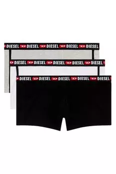 Боксеры с логотипом, 3 пары Diesel, черный