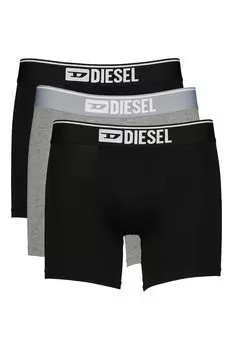 Боксеры с логотипом - 3 пары Diesel, черный