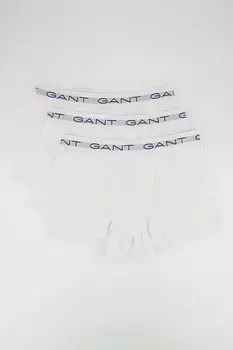 Боксеры с логотипом - 3 пары Gant, белый