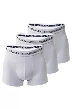 Боксеры с логотипом, 3 пары Gant, белый