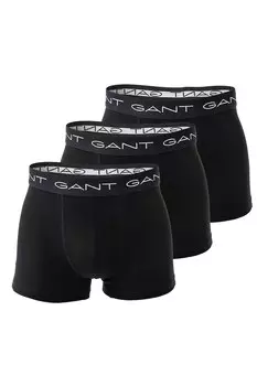 Боксеры с логотипом, 3 пары Gant, черный